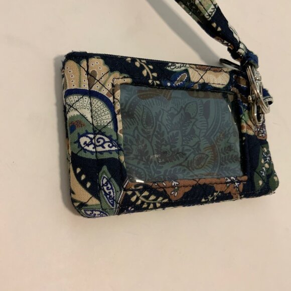 Vera Bradley Lanyard Zip ID Case With Keyring Retired Print - Picture 5 of 7